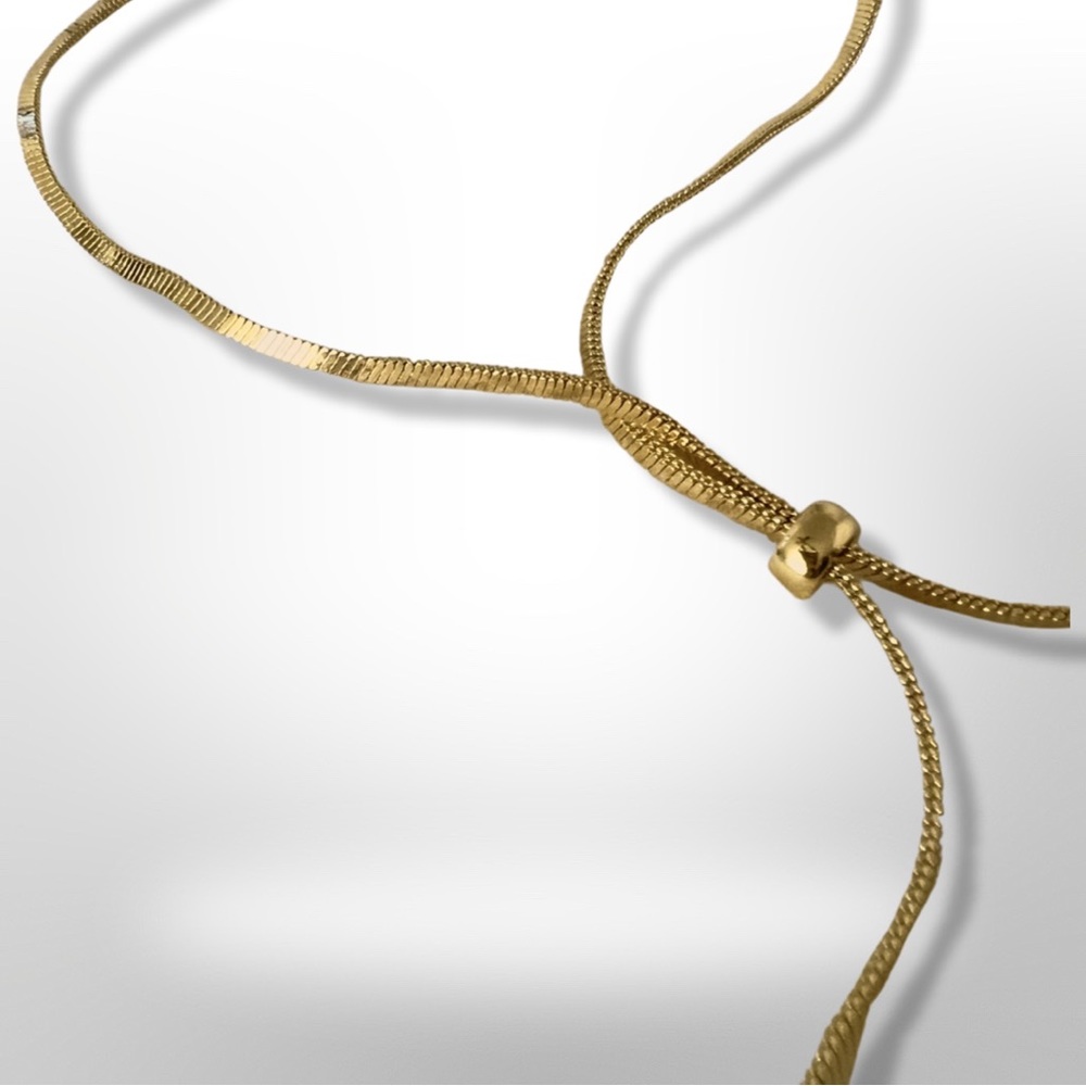 Stainless steel bolo tie necklace